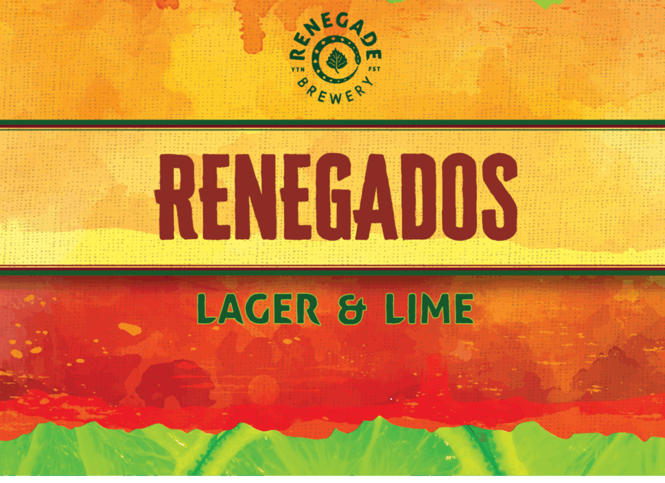 Lager and football, craft beer renegados lager and lime