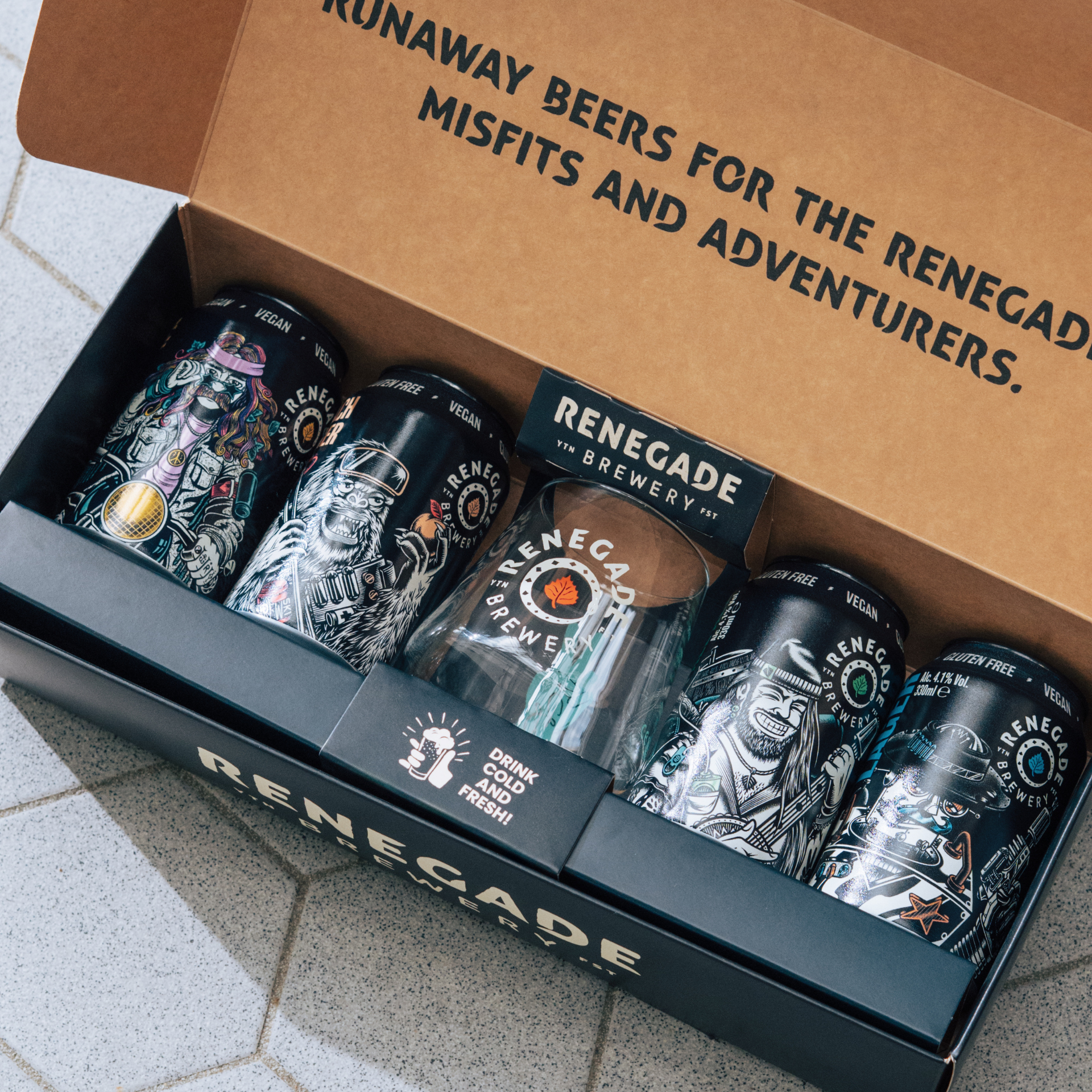 Craft Beer Pale IPA Lager Gift Box Renegade Brewery Berkshire